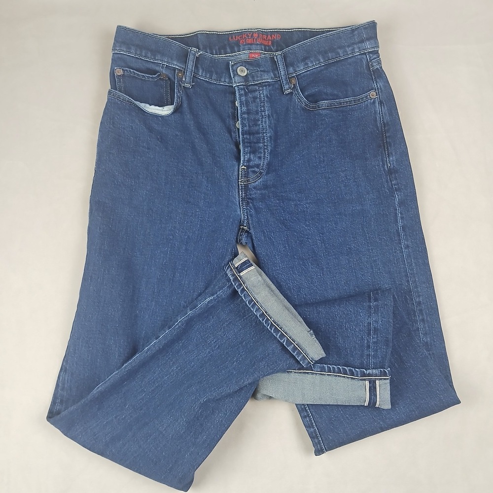 Lucky Brand Cole Hauser 30x31 Mens Jeans Selvedge 31x32 On Tag Button Fly
